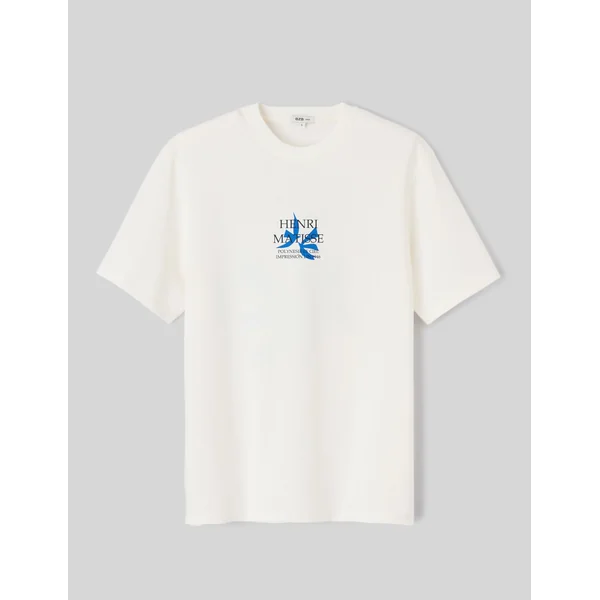 T-shirt collab ART COLLECTION Blanc écru