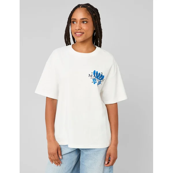 T-Shirt collab ART COLLECTION Blanc écru