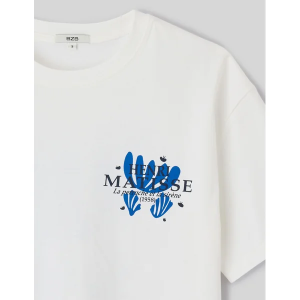 T-Shirt collab ART COLLECTION Blanc écru