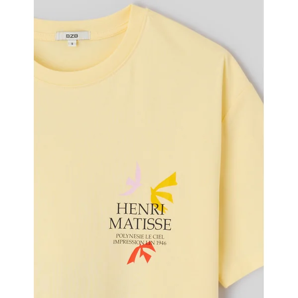 T-Shirt collab ART COLLECTION JAUNE PASTEL