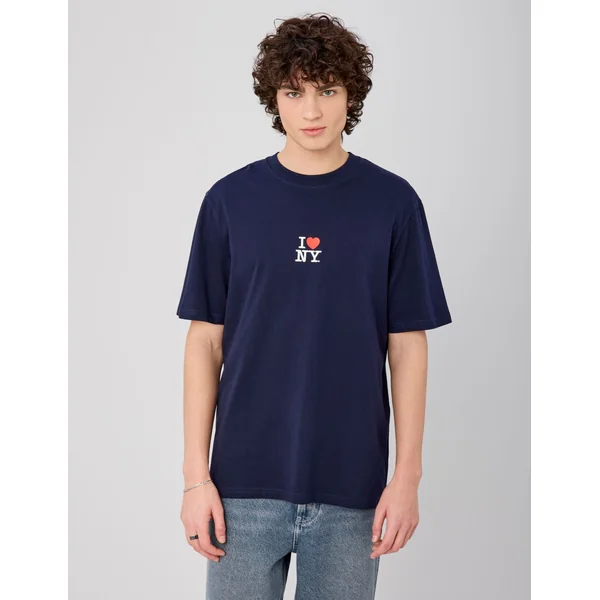 T-shirt collab I LOVE NY Bleu foncé