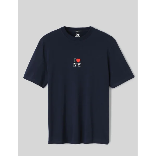 T-shirt collab I LOVE NY Bleu foncé