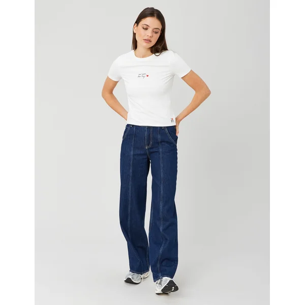 T-shirt collab I love NY imprimé devant Blanc écru