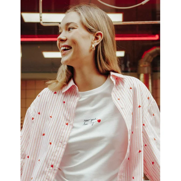T-shirt collab I love NY imprimé devant Blanc écru