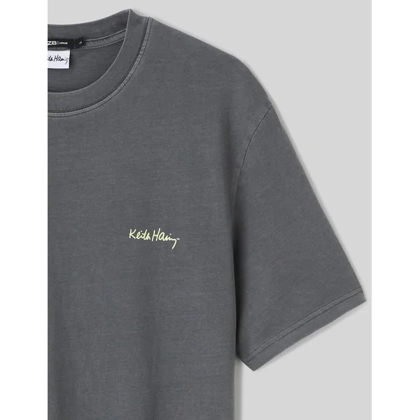 T-shirt collab Keith Haring Gris foncé