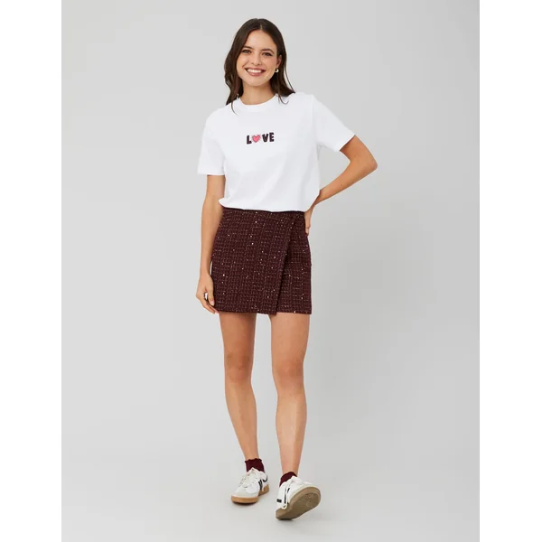 T-shirt collab Keith Haring imprimé devant/dos Blanc