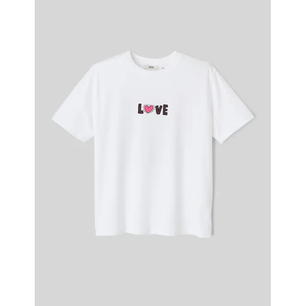 T-shirt collab Keith Haring imprimé devant/dos Blanc