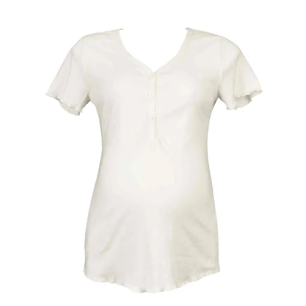 T-shirt de grossesse et d'allaitement - Cache Cœur Lingerie - Blanc en coton bio Cache Coeur