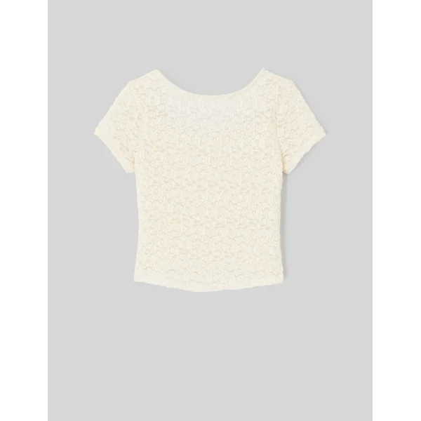 T-shirt dos nu Ecru