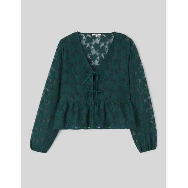 T-shirt en crochet à nouer Vert