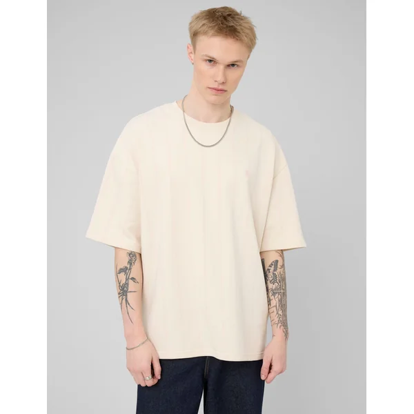 T-shirt en molleton rayé Rose