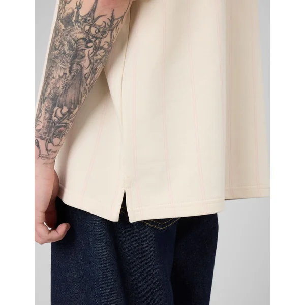 T-shirt en molleton rayé Rose