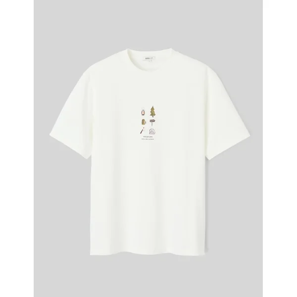 T-shirt imprimé Blanc écru