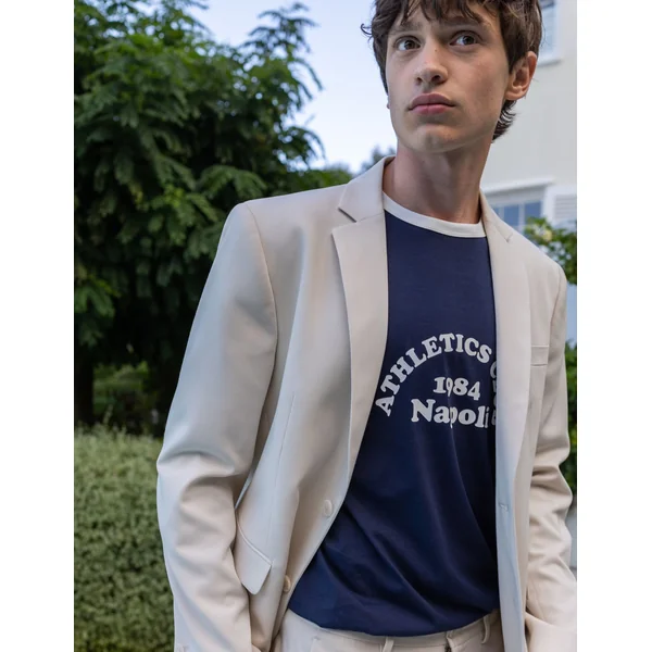 T-shirt imprimé Bleu foncé