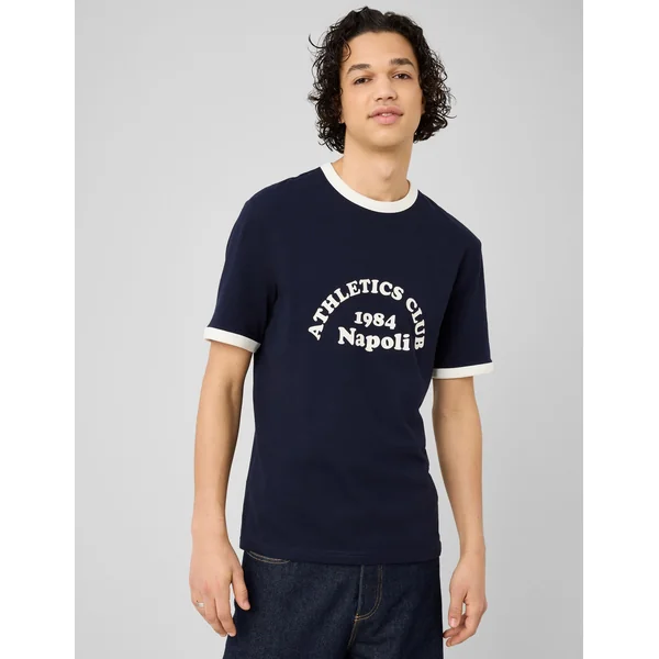T-shirt imprimé Bleu foncé