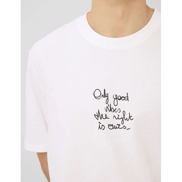 T-shirt imprimé devant Blanc