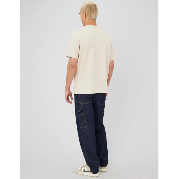 T-shirt imprimé devant Blanc cassé