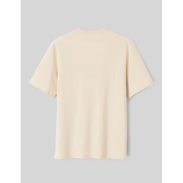 T-shirt imprimé devant Blanc cassé