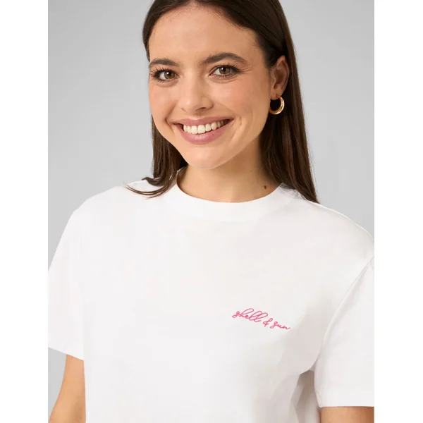 T-shirt imprimé devant/ dos Blanc