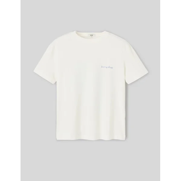 T-shirt imprimé devant/ dos Blanc écru