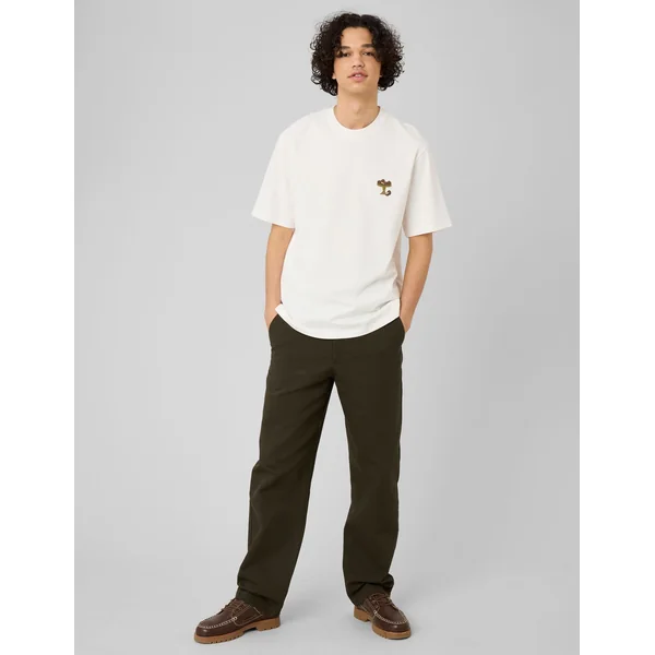 T-shirt imprimé devant dos Blanc écru