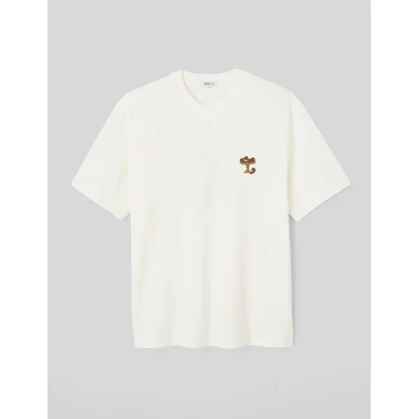 T-shirt imprimé devant dos Blanc écru