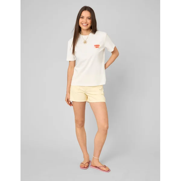 T-shirt imprimé devant/ dos Blanc écru