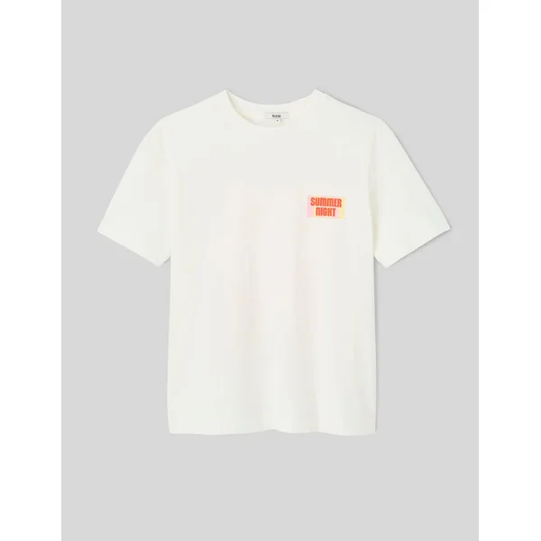 T-shirt imprimé devant/ dos Blanc écru