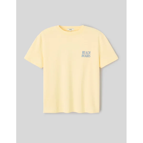 T-shirt imprimé devant/ dos JAUNE PASTEL