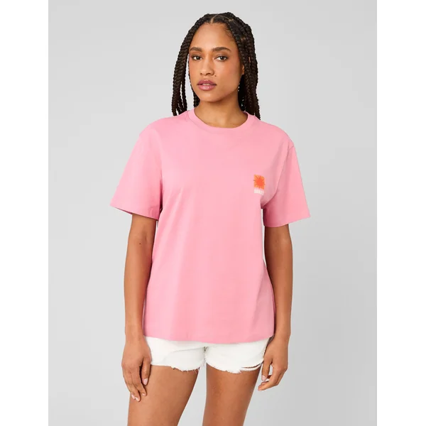 T-shirt imprimé devant/ dos Rose
