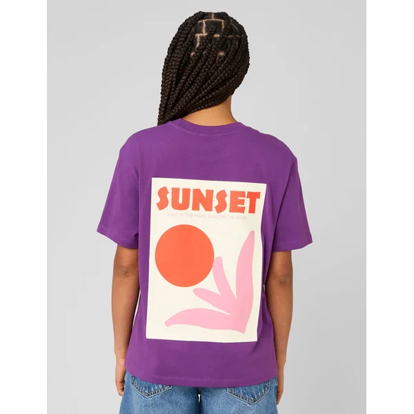 T-shirt imprimé devant/ dos Violet