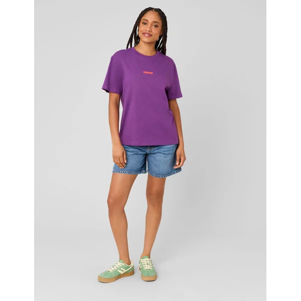 T-shirt imprimé devant/ dos Violet
