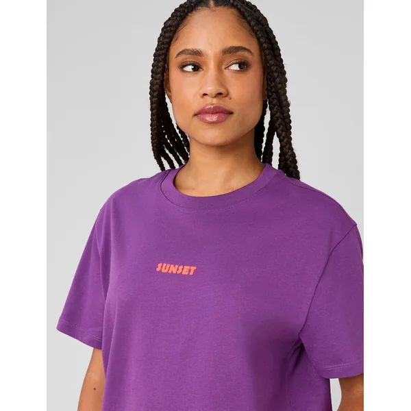 T-shirt imprimé devant/ dos Violet