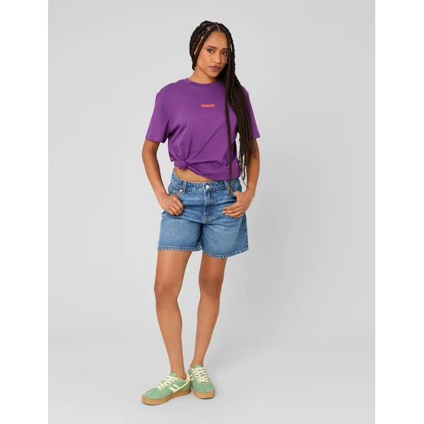 T-shirt imprimé devant/ dos Violet