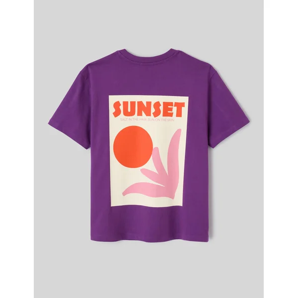 T-shirt imprimé devant/ dos Violet