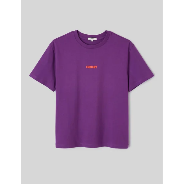 T-shirt imprimé devant/ dos Violet
