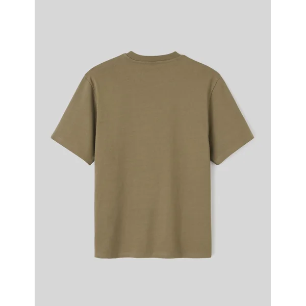 T-shirt imprimé devant Vert Kaki
