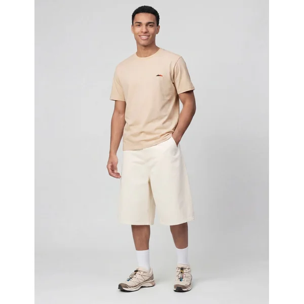 T-shirt imprimé devant/dos Blanc cassé
