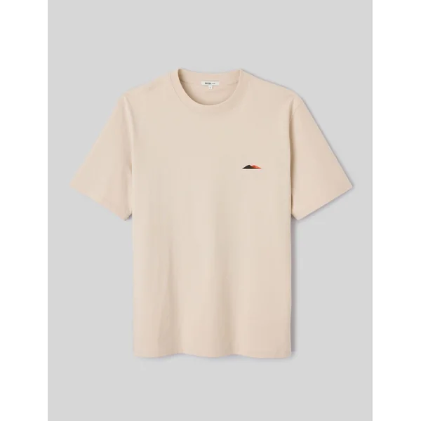 T-shirt imprimé devant/dos Blanc cassé
