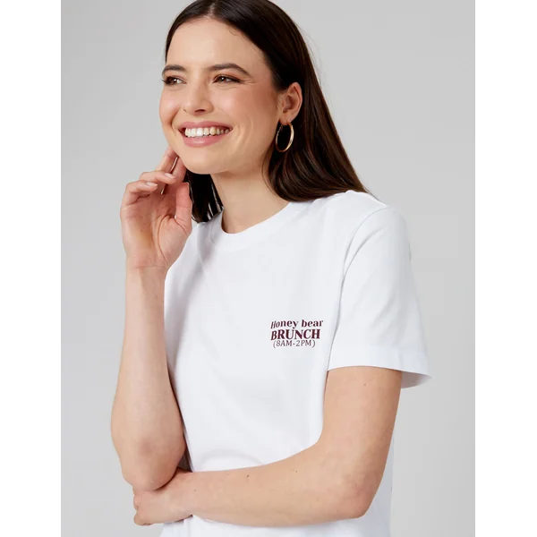 T-shirt imprimé devant/dos Blanc