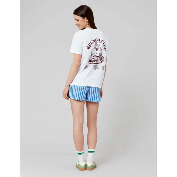 T-shirt imprimé devant/dos Blanc