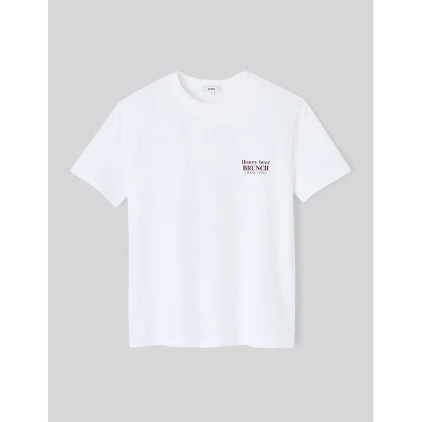 T-shirt imprimé devant/dos Blanc