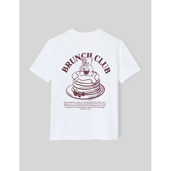 T-shirt imprimé devant/dos Blanc