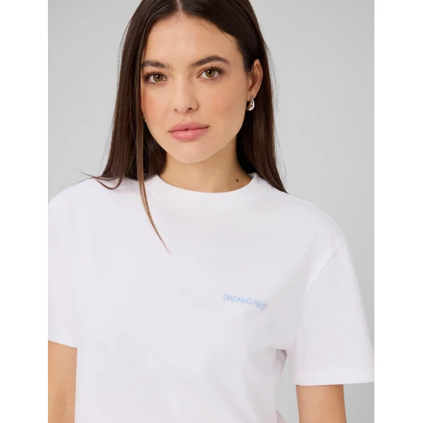 T-shirt imprimé devant/dos Blanc