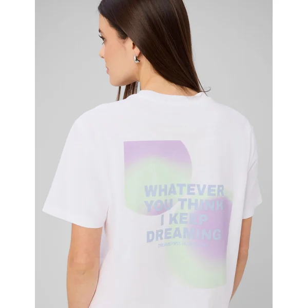 T-shirt imprimé devant/dos Blanc