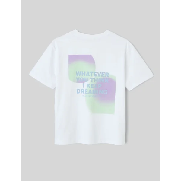 T-shirt imprimé devant/dos Blanc