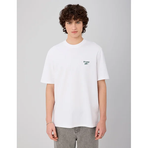 T-shirt imprimé devant/dos Blanc