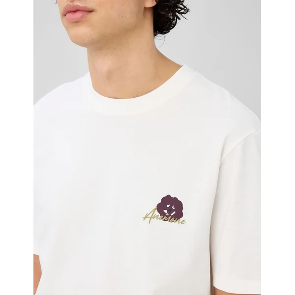 T-shirt imprimé devant/dos Blanc écru