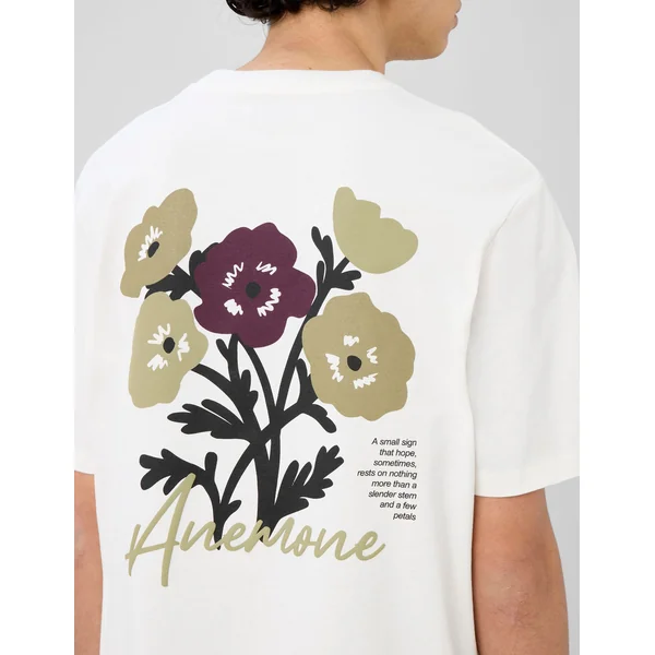 T-shirt imprimé devant/dos Blanc écru