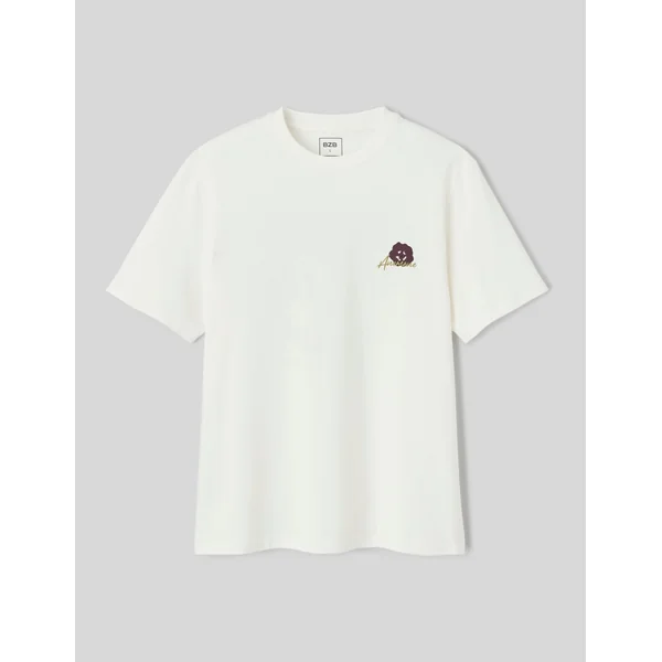 T-shirt imprimé devant/dos Blanc écru